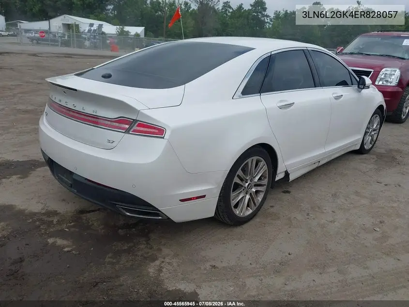 2014 Lincoln Mkz VIN: 3LN6L2GK4ER828057 Lot: 45565945