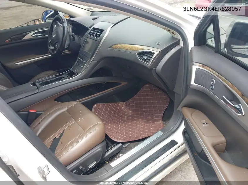 2014 Lincoln Mkz VIN: 3LN6L2GK4ER828057 Lot: 45565945
