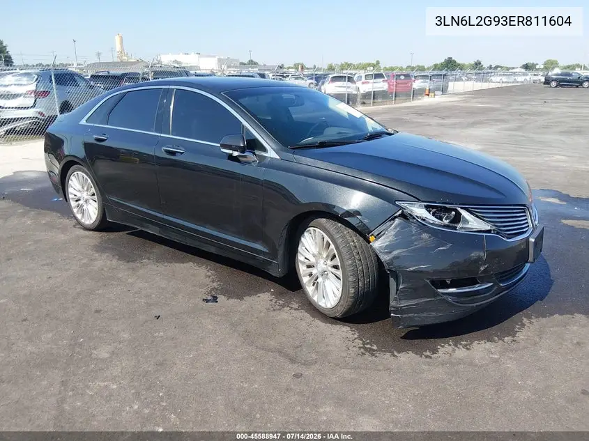 2014 Lincoln Mkz VIN: 3LN6L2G93ER811604 Lot: 45588947