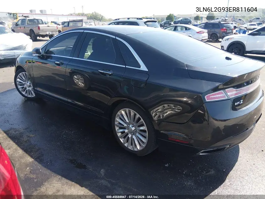 2014 Lincoln Mkz VIN: 3LN6L2G93ER811604 Lot: 45588947