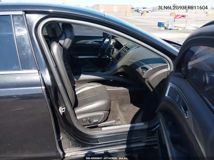 2014 Lincoln Mkz VIN: 3LN6L2G93ER811604 Lot: 45588947