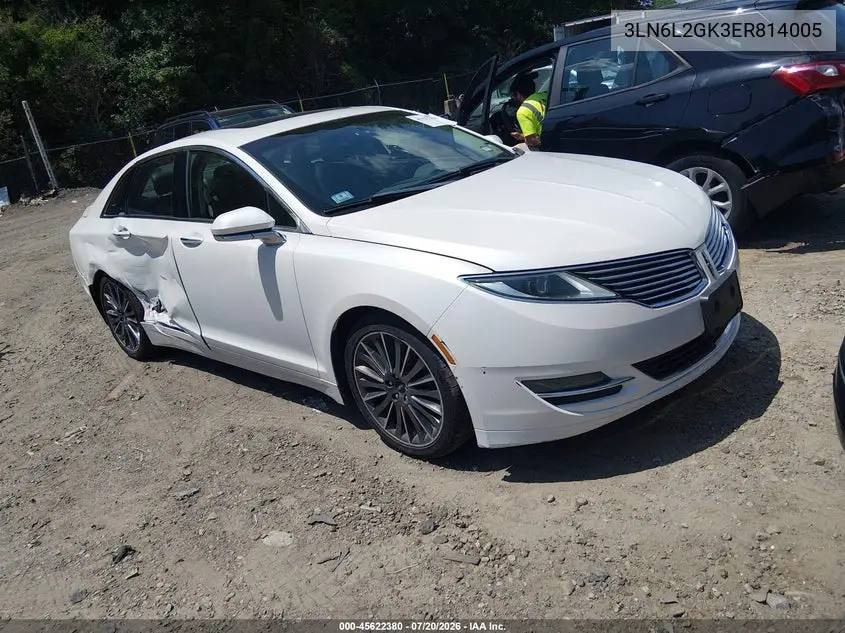 2014 Lincoln Mkz VIN: 3LN6L2GK3ER814005 Lot: 45622380