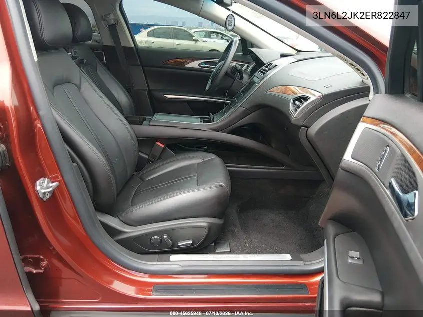 2014 Lincoln Mkz VIN: 3LN6L2JK2ER822847 Lot: 45625948
