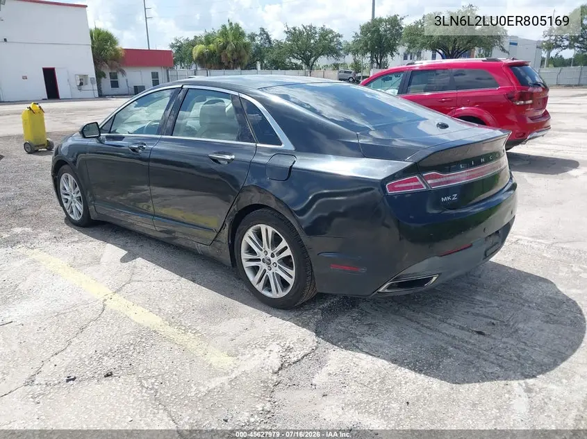 2014 Lincoln Mkz Hybrid VIN: 3LN6L2LU0ER805169 Lot: 45627979