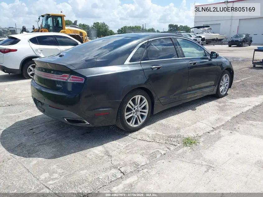 2014 Lincoln Mkz Hybrid VIN: 3LN6L2LU0ER805169 Lot: 45627979