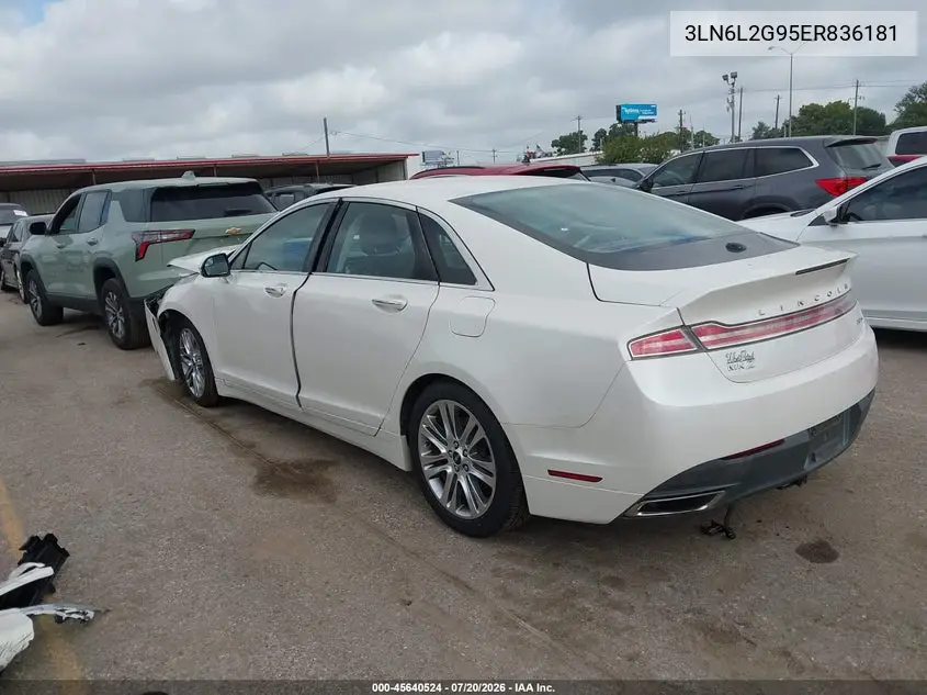 2014 Lincoln Mkz VIN: 3LN6L2G95ER836181 Lot: 45640524