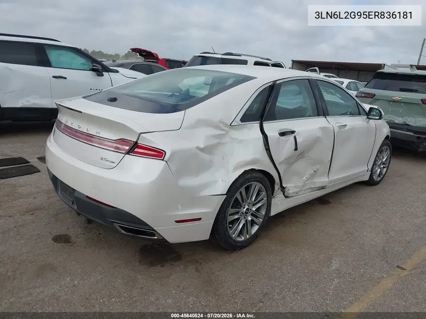 2014 Lincoln Mkz VIN: 3LN6L2G95ER836181 Lot: 45640524
