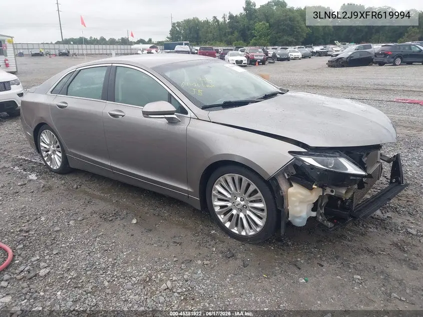 2015 Lincoln Mkz VIN: 3LN6L2J9XFR619994 Lot: 45381922