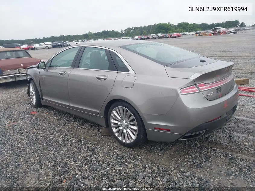 2015 Lincoln Mkz VIN: 3LN6L2J9XFR619994 Lot: 45381922