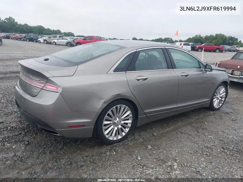 2015 Lincoln Mkz VIN: 3LN6L2J9XFR619994 Lot: 45381922