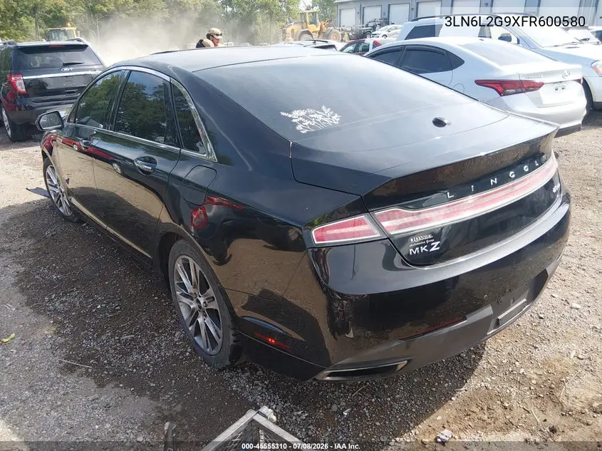 2015 Lincoln Mkz VIN: 3LN6L2G9XFR600580 Lot: 45555310
