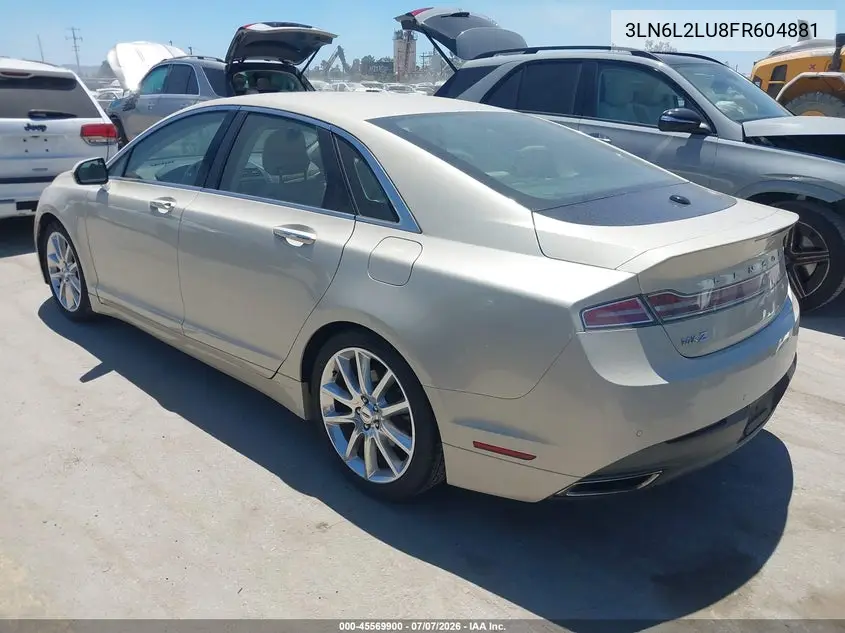 2015 Lincoln Mkz Hybrid VIN: 3LN6L2LU8FR604881 Lot: 45569900