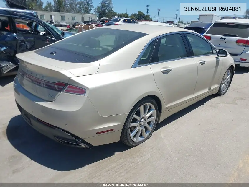 2015 Lincoln Mkz Hybrid VIN: 3LN6L2LU8FR604881 Lot: 45569900
