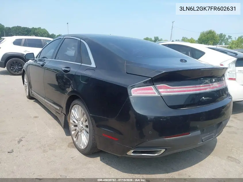 2015 Lincoln Mkz VIN: 3LN6L2GK7FR602631 Lot: 45630782