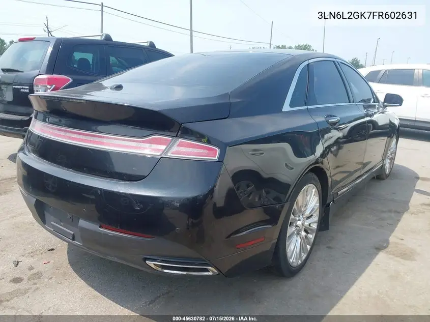 2015 Lincoln Mkz VIN: 3LN6L2GK7FR602631 Lot: 45630782