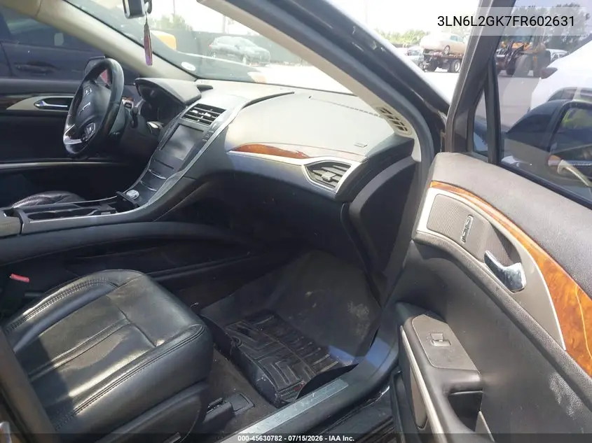 2015 Lincoln Mkz VIN: 3LN6L2GK7FR602631 Lot: 45630782