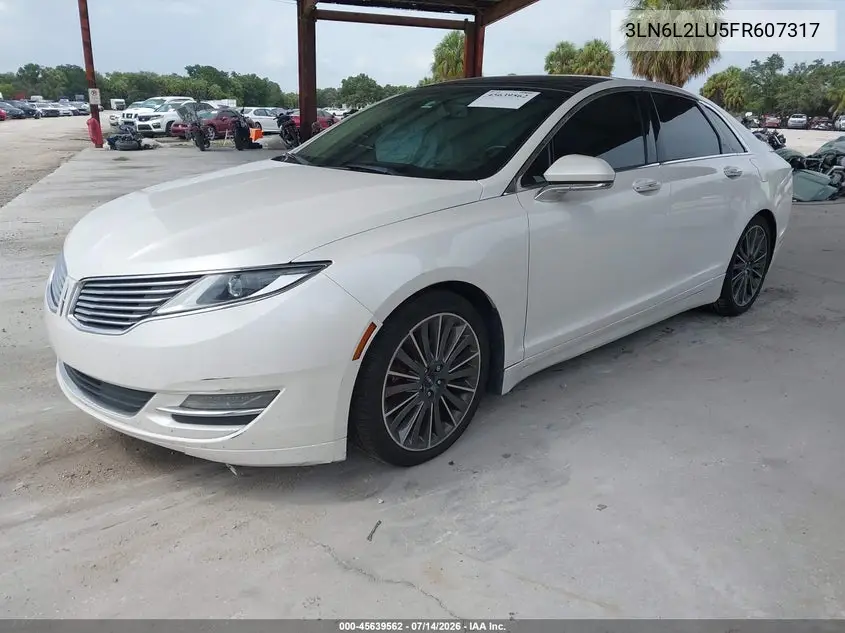 2015 Lincoln Mkz Hybrid VIN: 3LN6L2LU5FR607317 Lot: 45639562