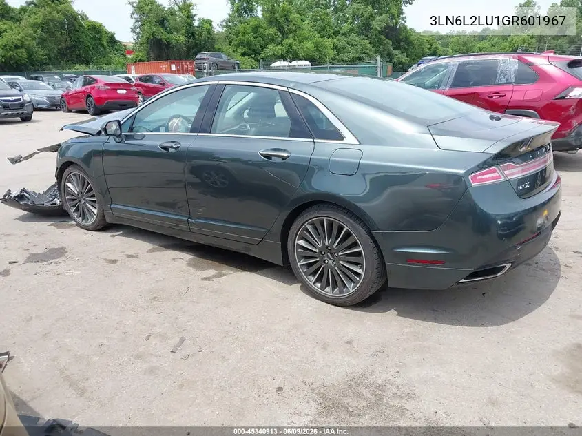 2016 Lincoln Mkz Hybrid VIN: 3LN6L2LU1GR601967 Lot: 45340913