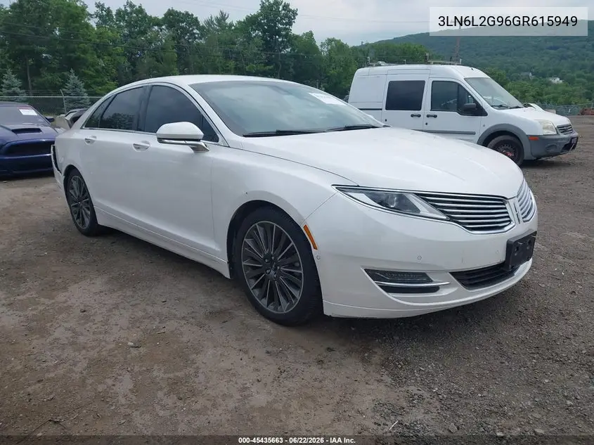 2016 Lincoln Mkz VIN: 3LN6L2G96GR615949 Lot: 45435663