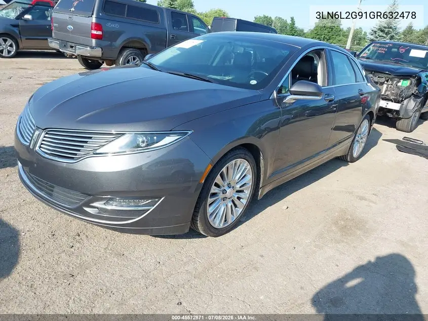 2016 Lincoln Mkz VIN: 3LN6L2G91GR632478 Lot: 45572871