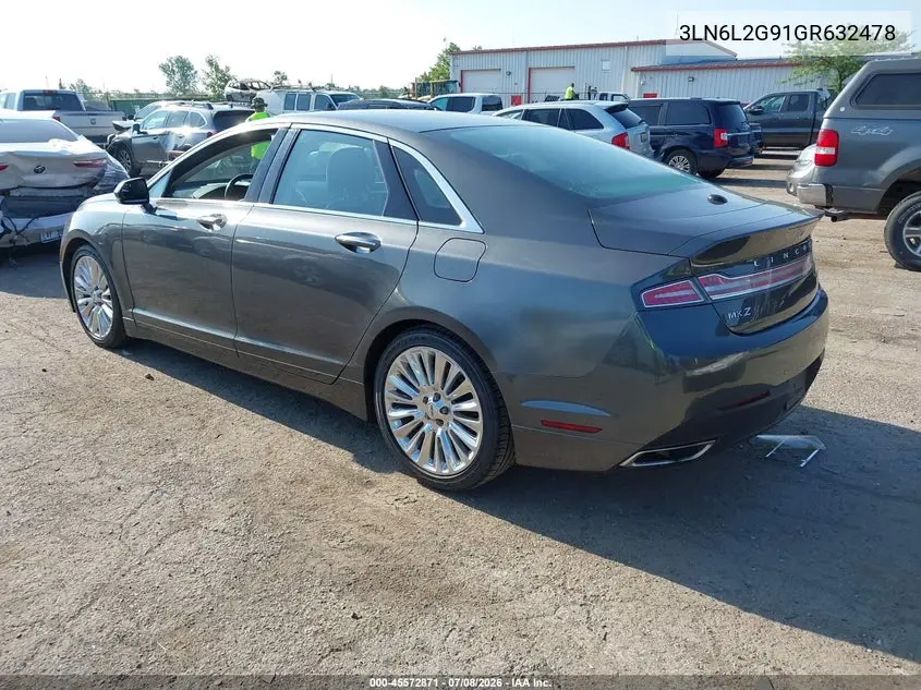 2016 Lincoln Mkz VIN: 3LN6L2G91GR632478 Lot: 45572871