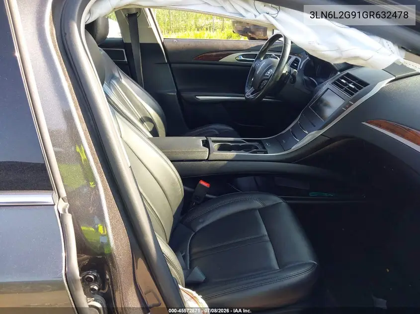 2016 Lincoln Mkz VIN: 3LN6L2G91GR632478 Lot: 45572871