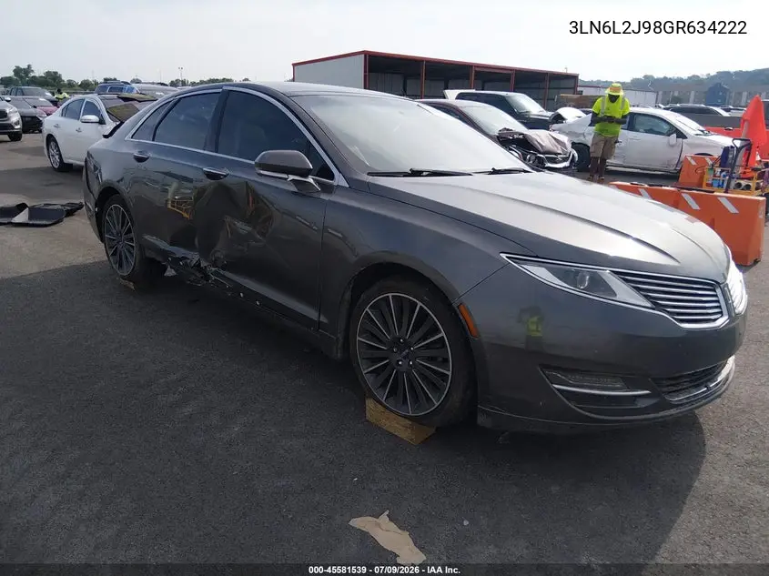 2016 Lincoln Mkz VIN: 3LN6L2J98GR634222 Lot: 45581539