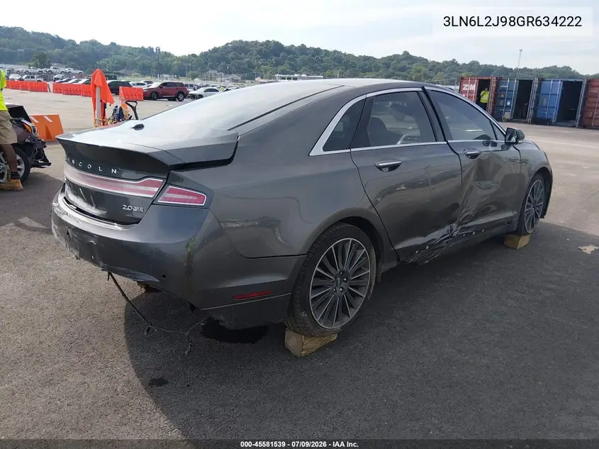 2016 Lincoln Mkz VIN: 3LN6L2J98GR634222 Lot: 45581539
