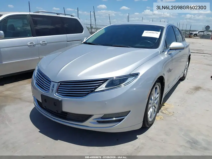 2016 Lincoln Mkz VIN: 3LN6L2G98GR602300 Lot: 45588676
