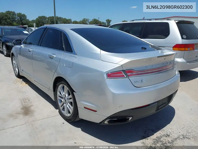 2016 Lincoln Mkz VIN: 3LN6L2G98GR602300 Lot: 45588676
