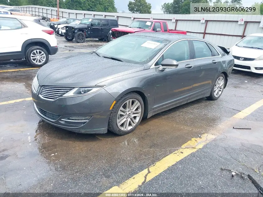 2016 Lincoln Mkz VIN: 3LN6L2G93GR606299 Lot: 45601303