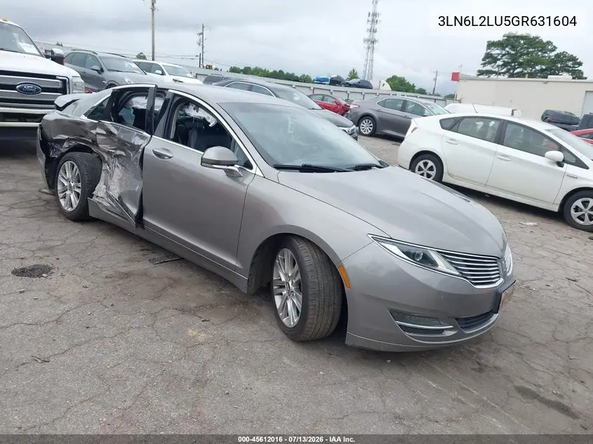 2016 Lincoln Mkz Hybrid VIN: 3LN6L2LU5GR631604 Lot: 45612016