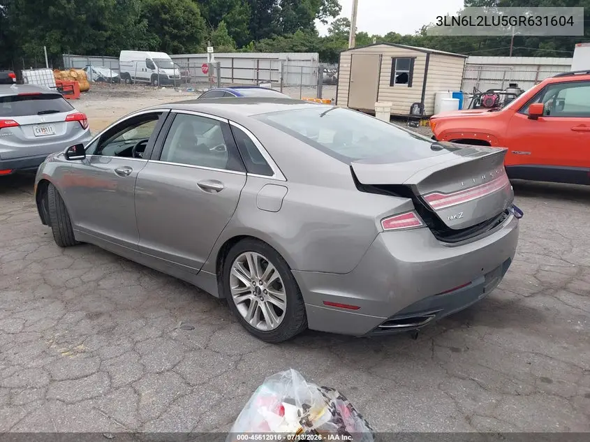 2016 Lincoln Mkz Hybrid VIN: 3LN6L2LU5GR631604 Lot: 45612016