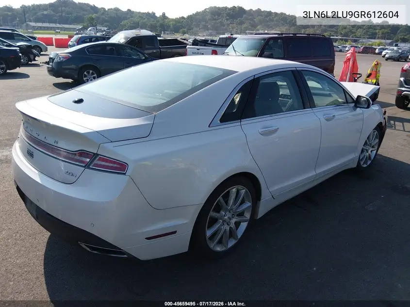 2016 Lincoln Mkz Hybrid VIN: 3LN6L2LU9GR612604 Lot: 45659495
