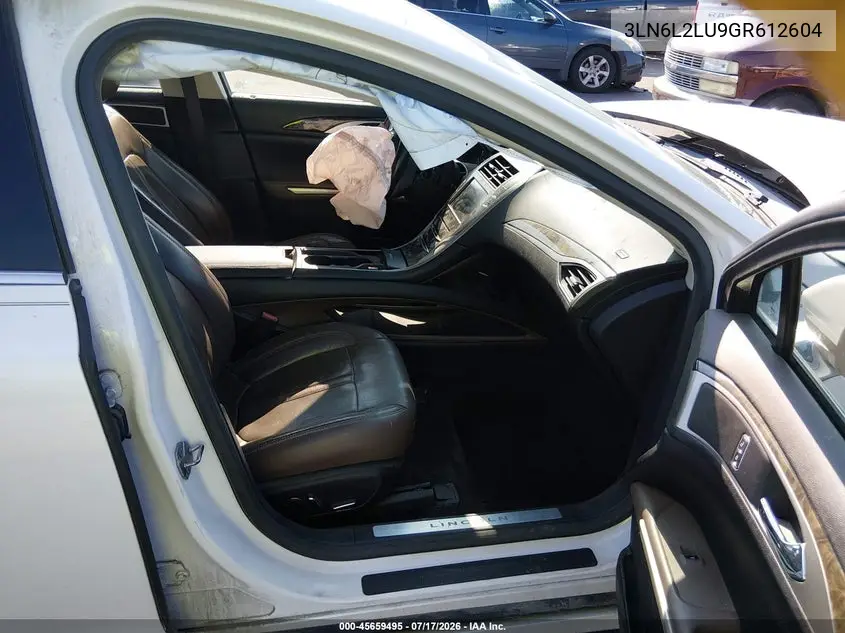 2016 Lincoln Mkz Hybrid VIN: 3LN6L2LU9GR612604 Lot: 45659495