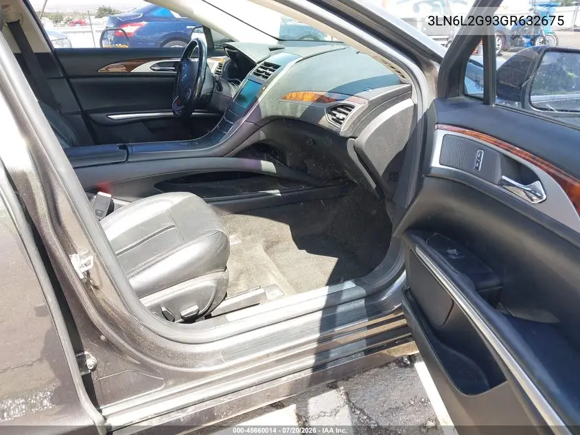 2016 Lincoln Mkz VIN: 3LN6L2G93GR632675 Lot: 45660014