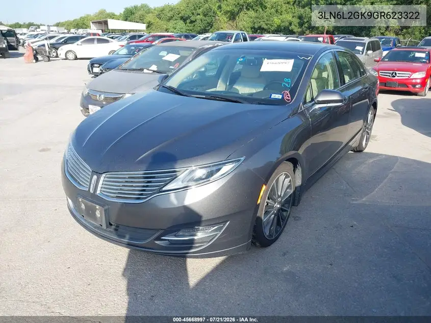 2016 Lincoln Mkz VIN: 3LN6L2GK9GR623322 Lot: 45668997