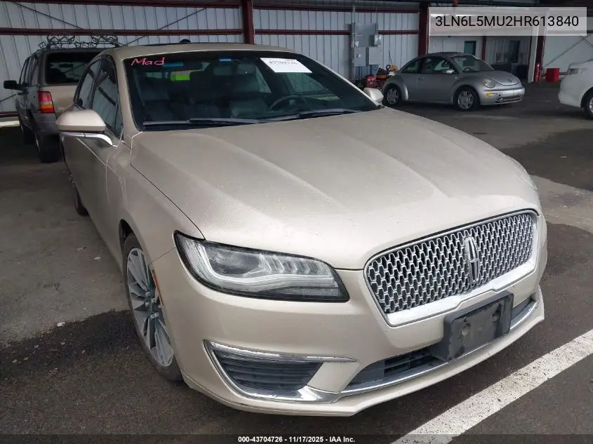3LN6L5MU2HR613840 2017 Lincoln Mkz Hybrid Reserve