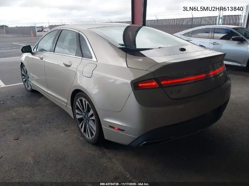 3LN6L5MU2HR613840 2017 Lincoln Mkz Hybrid Reserve