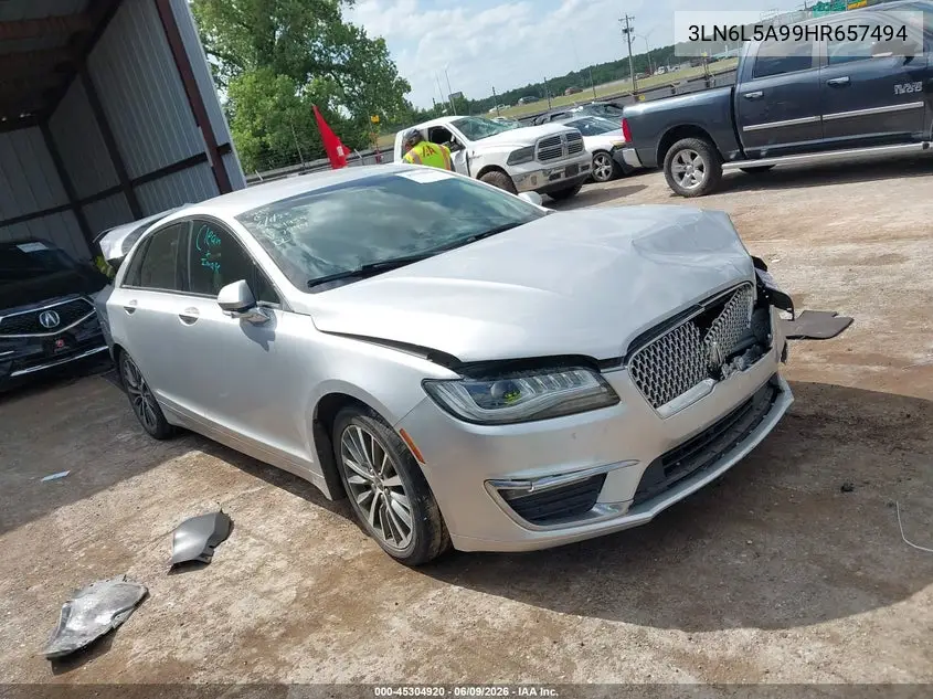 2017 Lincoln Mkz Premiere VIN: 3LN6L5A99HR657494 Lot: 45304920