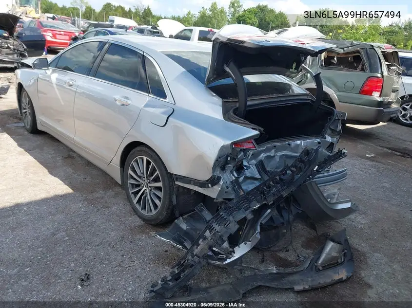 2017 Lincoln Mkz Premiere VIN: 3LN6L5A99HR657494 Lot: 45304920