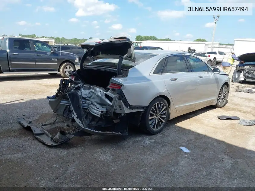 2017 Lincoln Mkz Premiere VIN: 3LN6L5A99HR657494 Lot: 45304920