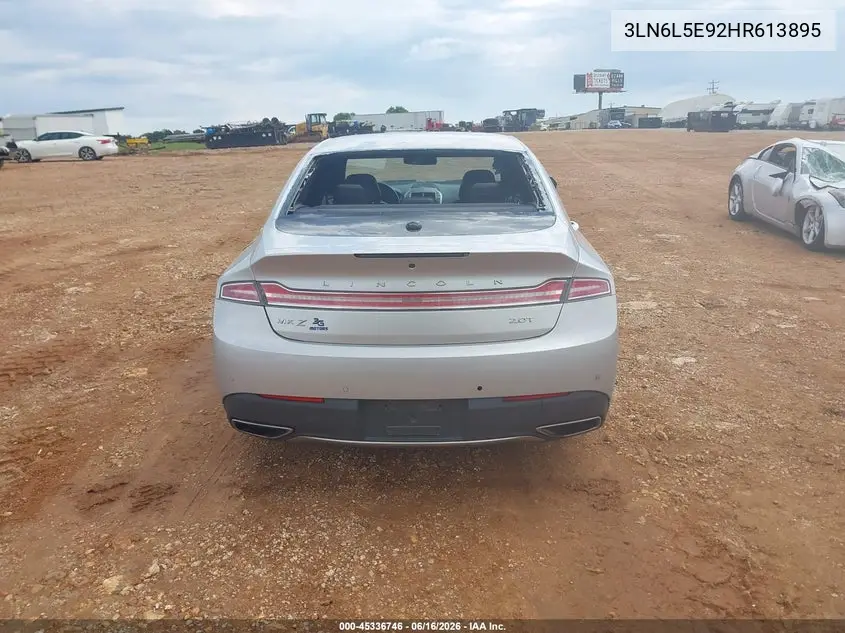 2017 Lincoln Mkz Reserve VIN: 3LN6L5E92HR613895 Lot: 45336746