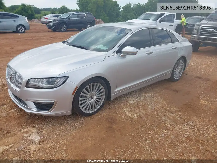 2017 Lincoln Mkz Reserve VIN: 3LN6L5E92HR613895 Lot: 45336746