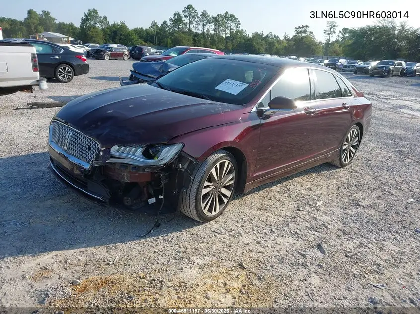 2017 Lincoln Mkz Select VIN: 3LN6L5C90HR603014 Lot: 45511157