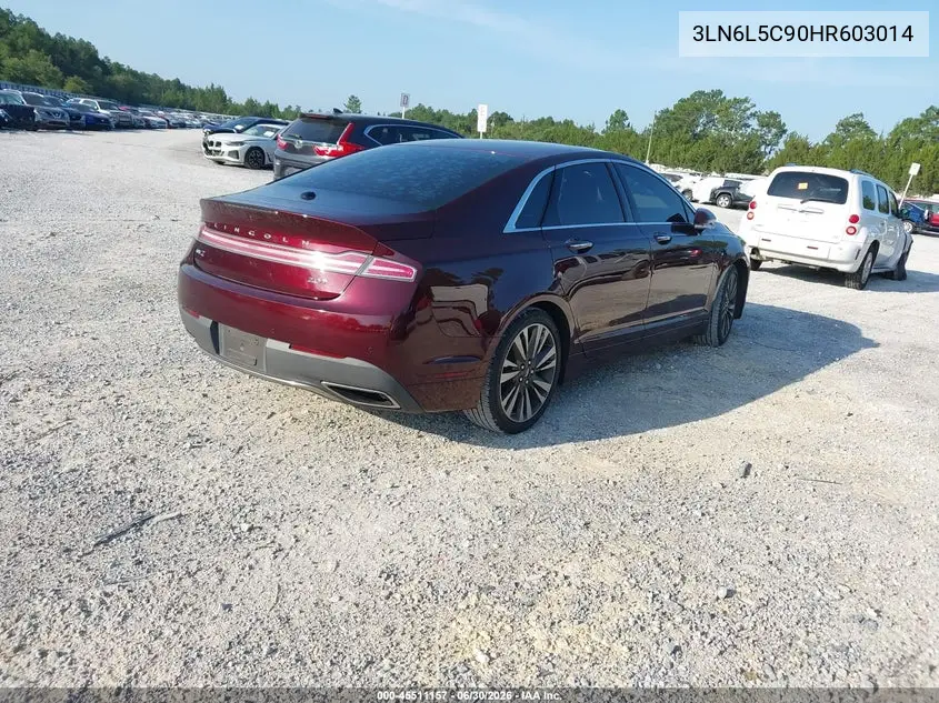 2017 Lincoln Mkz Select VIN: 3LN6L5C90HR603014 Lot: 45511157