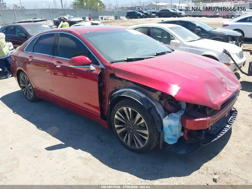 2017 Lincoln Mkz Hybrid Reserve VIN: 3LN6L5MU7HR666436 Lot: 45530145