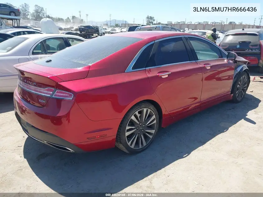 2017 Lincoln Mkz Hybrid Reserve VIN: 3LN6L5MU7HR666436 Lot: 45530145
