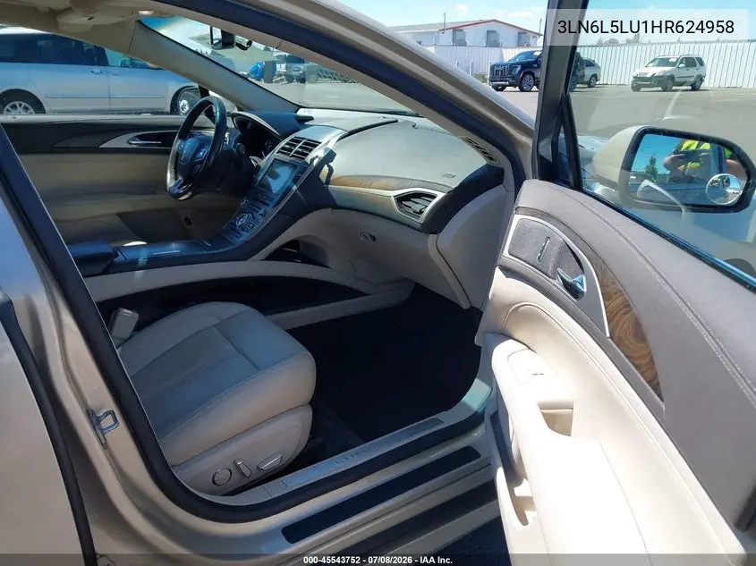 2017 Lincoln Mkz Hybrid Select VIN: 3LN6L5LU1HR624958 Lot: 45543752