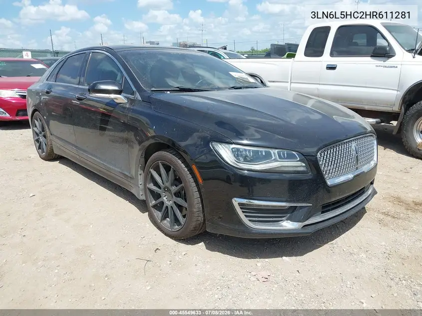 2017 Lincoln Mkz Black Label VIN: 3LN6L5HC2HR611281 Lot: 45549633